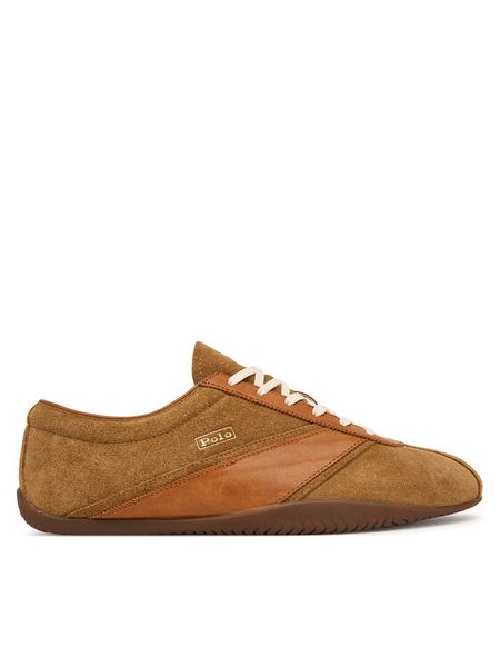 Polo Ralph Lauren Sneakersy Rl Racer 809P15755001 Brązowy jasny. Brązowe buty sportowe casual Polo Ralph Lauren, bez wzorów, ze skóry, bez zapięcia. Za 769.99 zł.