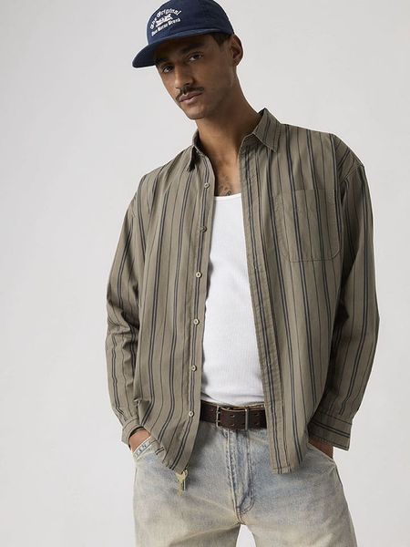Levi's Koszula - Loose fit - w kolorze khaki rozmiar: L. Brązowe koszule Levi's®, l, bez wzorów, z bawełny, bez kołnierzyka, bez ramiączek. Za 164.45 zł.