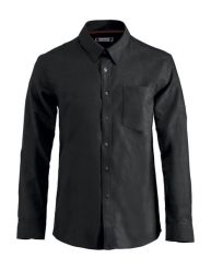 Clique Oxford koszula Oxford z długim rękawem 100% bawełna czarna – black. Czarne koszule CLIQUE, m, bez wzorów, z bawełny, bez kołnierzyka, bez ramiączek. Za 229.15 zł.
