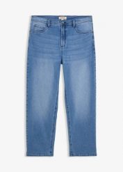 Dżinsy ze stretchem o kroju loose fit, straight. Niebieskie jeansy bonprix, m, z obniżonym stanem. Za 132.99 zł.
