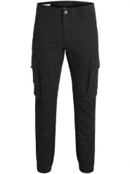 Jack & Jones Bojówki "Paul" w kolorze czarnym rozmiar: W30/L32. Czarne joggery i bojówki Jack & Jones, l, bez wzorów. Za 123.82 zł.