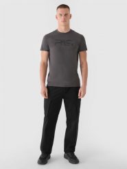 4F Spodnie casual cargo męskie 4F x Robert Lewandowski - czarne XXL. Czarne spodnie materiałowe 4F, na co dzień, l, bez wzorów, z bawełny, casualowe. W wyprzedaży za 139.99 zł.