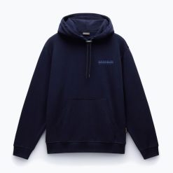 Bluza męska Napapijri B-Albula Hooded. Niebieskie bluzy Napapijri, m, bez wzorów, bez kaptura. Za 410.35 zł.