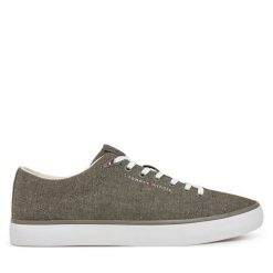 Tenisówki Tommy Hilfiger. Szare trampki Tommy Hilfiger, m, bez wzorów, bez zapięcia. Za 239.99 zł.