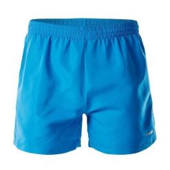 Shorty Męskie Odblaskowy Materiał Logo Matt. Niebieskie szorty Hi-tec, m, bez wzorów, z materiału, sportowe. Za 64.99 zł.