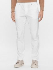 Boss Chinosy C-Genius-W-241 50509778 Biały Slim Fit. Białe eleganckie spodnie Boss, m, z bawełny. Za 389.99 zł.