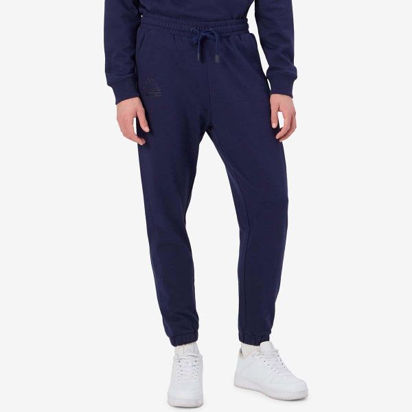 Spodnie do biegania Kappa Giavo. Niebieskie spodnie materiałowe Kappa, na co dzień, m, bez wzorów, z dresówki, długie. Za 207.90 zł.