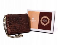 Portfel skórzany Peterson brązowy [DH] Portfel męski skórzany PTN N992C-02-HWM-. Brązowe portfele Peterson, bez wzorów, ze skóry. Za 97.99 zł.