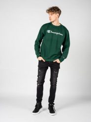 Champion Bluza | HBGF88HY07718 | Mężczyzna | Zielony. Zielone bluzy Champion, m, bez wzorów, z bawełny, bez kaptura. W wyprzedaży za 129.00 zł.