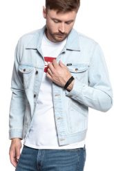 KURTKA JEANSOWA WRANGLER 124MJ BLUE RHAPSODY W4MJUG13I. Niebieskie kurtki Wrangler, m, bez wzorów, z jeansu, bez kaptura. Za 209.99 zł.