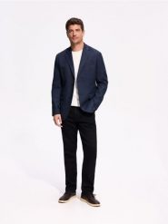 Marynarka regular fit - granatowy. Niebieskie garnitury Reserved, l, bez wzorów, z tkaniny. Za 359.99 zł.