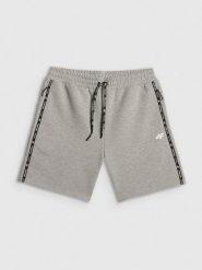 4F Spodenki dresowe męskie - szare S. Szare krótkie spodenki sportowe 4F, m, bez wzorów, z dresówki. Za 149.99 zł.