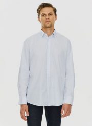 PAKO LORENTE – Koszula o kroju Regular w mikrowzór P24SF-1X-026-B-R - Pako Lorente. Koszule Pako Lorente, m, bez wzorów, bez kołnierzyka, bez ramiączek. Za 89.99 zł.