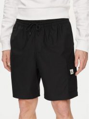Calvin Klein Jeans Szorty sportowe Tab J30J325701 Czarny Regular Fit. Czarne krótkie spodenki sportowe Calvin Klein Jeans, l, bez wzorów, z jeansu. Za 229.99 zł.