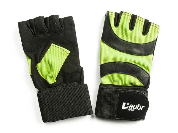 Rękawiczki fitness Laubr Sport zielone. Niebieskie rękawiczki FIVE GLOVES, bez wzorów, z materiału. Za 113.99 zł.