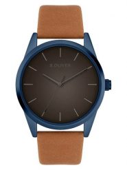S.Oliver Zegarek kwarcowy w kolorze jasnobrązowo-granatowo-czarnym rozmiar: onesize. Brązowe, analogowe zegarki S.Oliver, metalowe. Za 217.99 zł.