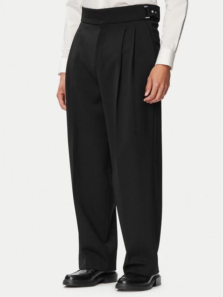 HUGO Spodnie garniturowe Fedix 263X 50565572 Czarny Modern Fit. Czarne eleganckie spodnie Hugo, m, bez wzorów, z materiału. Za 899.99 zł.