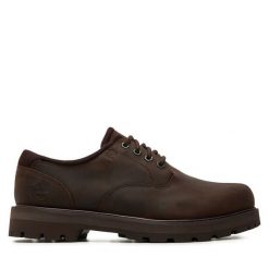 Półbuty Timberland. Brązowe eleganckie półbuty Timberland, bez wzorów, bez obcasa, bez zapięcia. Za 659.99 zł.