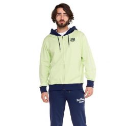 Męski dres Real Boxing z kapturem i zamkiem błyskawicznym. Czarne komplety dresowe LEONE 1947 APPAREL, m, bez wzorów, z dresówki, bez ramiączek. Za 147.31 zł.