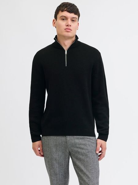 Jack & Jones Sweter w kolorze czarnym rozmiar: XL. Czarne swetry nierozpinane Jack & Jones, xl, bez wzorów, z bawełny, bez kołnierzyka, bez ramiączek. Za 209.95 zł.