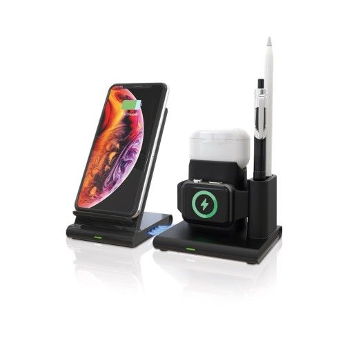 RealPower ChargeAIR Connect Smartfon, Smartwatch, Tablet Czarny USB Bezprzewodowe ładowanie Wewnętrzna. Czarne zegarki smartwatch No name, bez wzorów. Za 201.99 zł.