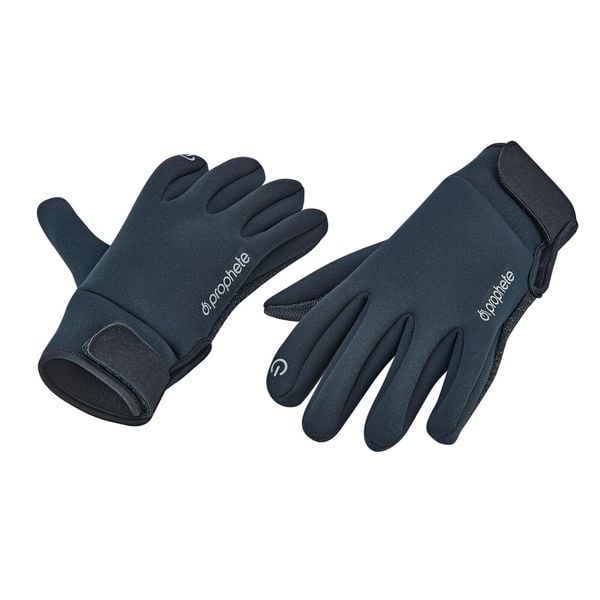 Zimowe rękawiczki rowerowe. Czarne rękawiczki PROPHETE, na zimę, bez wzorów. Za 66.23 zł.