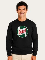 WOOOP Bluza "Castrol" w kolorze czarnym rozmiar: L. Czarne bluzy Wooop, l, bez wzorów, bez kaptura. Za 108.99 zł.