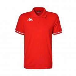 Polo Kappa Barli. Białe koszulki polo sportowe Kappa, l, bez wzorów, z bawełny, bez kołnierzyka, bez ramiączek. Za 185.00 zł.