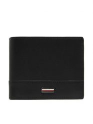 Tommy Hilfiger Duży Portfel Męski Th Corp Cc Flap And Coin AM0AM13246 Czarny. Czarne portfele Tommy Hilfiger, bez wzorów, ze skóry. Za 259.99 zł.