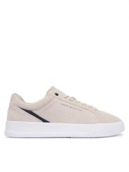 Tommy Hilfiger Sneakersy Th Court Premium Suede FM0FM05880 Beżowy jasny. Brązowe buty sportowe casual Tommy Hilfiger, bez wzorów, ze skóry, bez zapięcia. Za 449.99 zł.