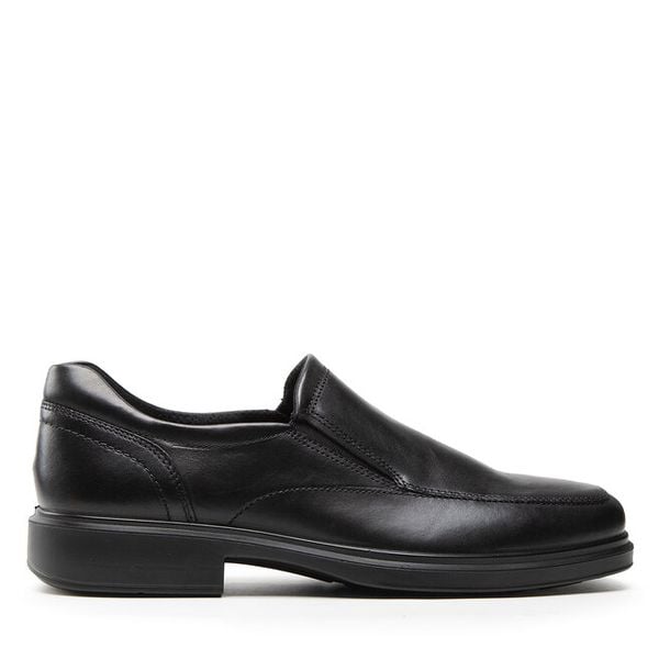 Półbuty ECCO. Czarne eleganckie półbuty ecco, bez wzorów, bez obcasa, bez zapięcia. Za 729.99 zł.