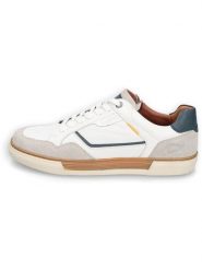 Camel Active Skórzane sneakersy "Bayland" w kolorze biało-granatowym rozmiar: 41. Białe buty sportowe casual Camel Active, bez wzorów, bez zapięcia. Za 228.38 zł.