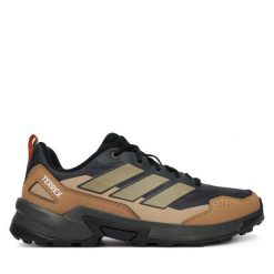 Trekkingi adidas. Brązowe buty trekkingowe Adidas, bez wzorów, bez zapięcia. Za 399.99 zł.