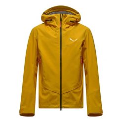 Kurtka turystyczna z kapturem Salewa Ortles GTX 3L Epe. Żółte kurtki Salewa, na zimę, l, bez wzorów, z gore-texu, z kapturem. Za 1,589.50 zł.