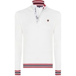 Giorgio Di Mare sweter męski L biały. Białe swetry nierozpinane Giorgio Di Mare, l, bez wzorów, bez kołnierzyka, bez ramiączek. Za 209.00 zł.