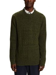 ESPRIT Sweter w kolorze khaki rozmiar: L. Brązowe swetry nierozpinane Esprit, l, bez wzorów, z wełny, bez kołnierzyka, bez ramiączek. Za 114.44 zł.