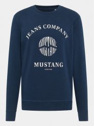 Mustang Bluza Clio 1014785 Granatowy Regular Fit. Niebieskie bluzy Mustang, m, bez wzorów, z bawełny, bez kaptura. Za 139.99 zł.