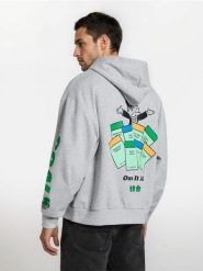 Bluza hoodie z nadrukiem Monopoly - szary. Szare bluzy bez kaptura Sinsay, l, bez wzorów, bez kaptura. W wyprzedaży za 59.99 zł.