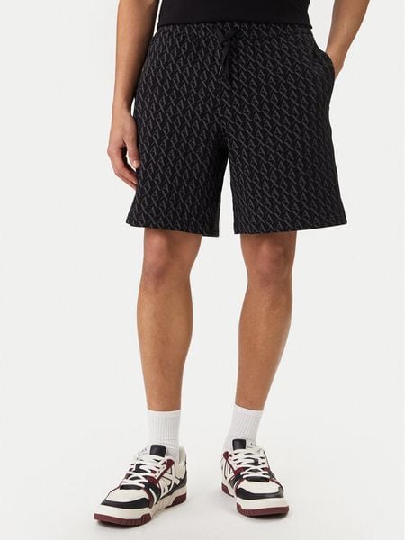 Armani Exchange Szorty sportowe XM001227 AF11847 FC026 Czarny Regular Fit. Czarne krótkie spodenki sportowe Armani Exchange, m, bez wzorów, z bawełny. Za 479.99 zł.