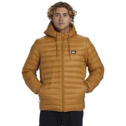 Kurtka ocieplana męska SCALY. Brązowe kurtki Quiksilver, m, bez wzorów, z materiału, bez kaptura. Za 449.00 zł.