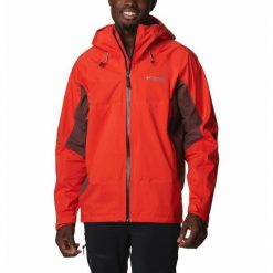 Kurtka Przeciwdeszczowa Męska Columbia Mazama Trail Shell. Brązowe kurtki Columbia, m, bez wzorów, bez kaptura. Za 479.99 zł.