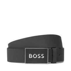 Pasek Męski BOSS. Niebieskie paski Boss, bez wzorów. Za 229.99 zł.