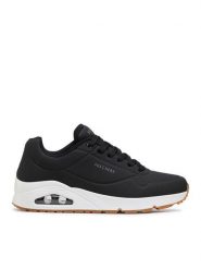 Skechers Sneakersy Uno Stand On Air 52458/BLK Czarny. Czarne buty sportowe casual Skechers, bez wzorów, ze skóry, bez zapięcia. Za 279.00 zł.