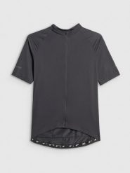 4F Koszulka kolarska męska - czarna XXL. Czarne t-shirty 4F, l, bez wzorów, z materiału, bez kołnierzyka, bez ramiączek. Za 179.99 zł.