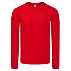 Kultowa Koszulka Z Długim Rękawem Unisex Dla Dorosłych. Czarne bluzki z długim rękawem Fruit of the Loom, xl, bez wzorów, bez kołnierzyka, bez ramiączek. Za 75.99 zł.