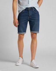 KRÓTKIE SPODENKI JEANSOWE LEE 5 Pocket Short HAWAII DARK L73EMGQA 112120487. Szorty Lee, l, bez wzorów, z jeansu. Za 169.99 zł.