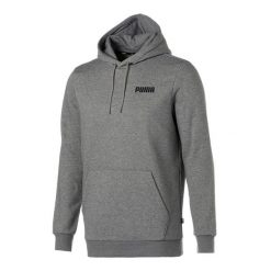 Puma Bluza Ess Fl 84722702. Szare bluzy z kapturem Puma, l, bez wzorów, z materiału, z kapturem. Za 152.99 zł.