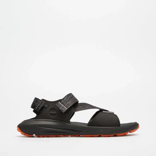 Timberland Motion Dune Backstrap Sandal Black Sandały męskie. Czarne buty sportowe casual Timberland, na lato, bez wzorów, ze skóry, bez zapięcia. Za 319.99 zł.