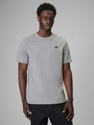 4F T-shirt regular gładki męski (3-pack) - szary+czarny+granatowy M. Czarne t-shirty 4F, m, bez wzorów, z bawełny, bez kołnierzyka, bez ramiączek. Za 129.99 zł.