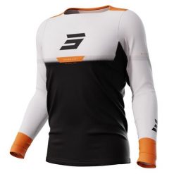 Jersey Shot Stok. Białe bluzy SHOT RACE GEAR, bez wzorów, z jersey, bez kaptura. Za 213.00 zł.